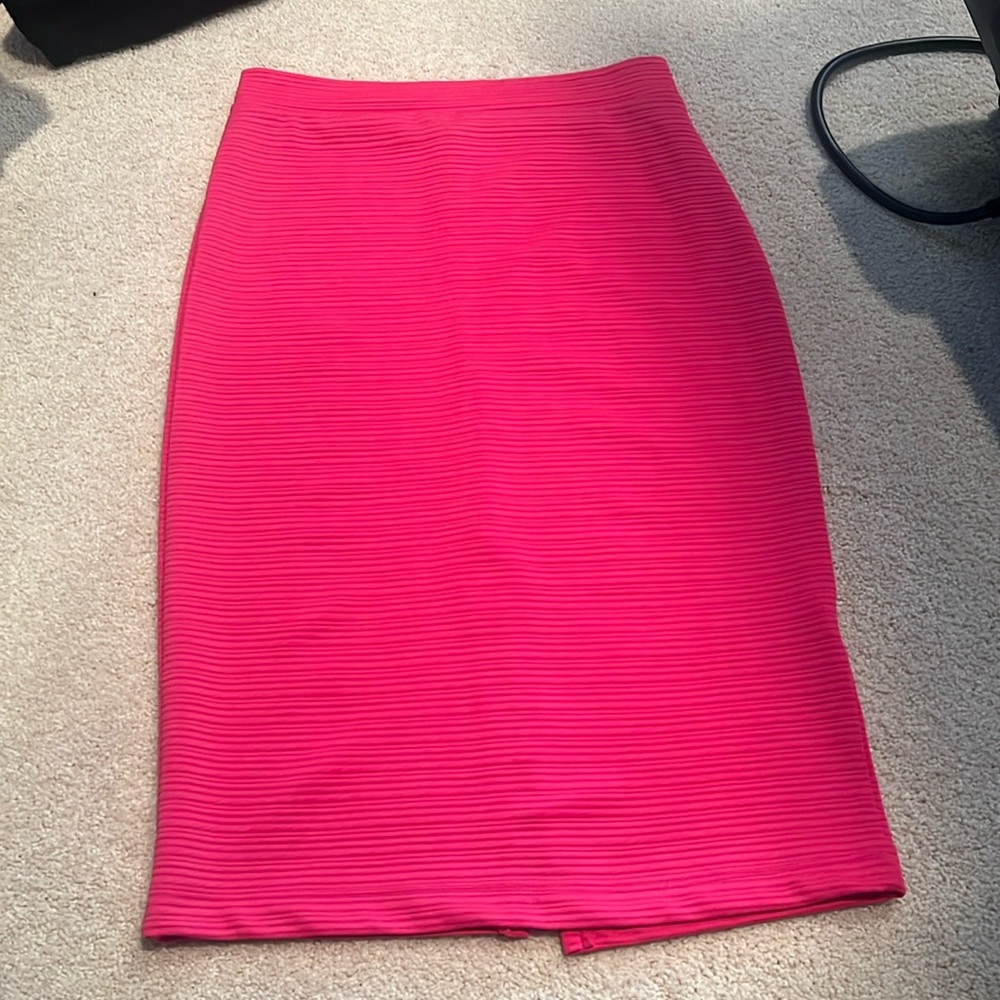 Hot Pink Pencil Stretch Skirt